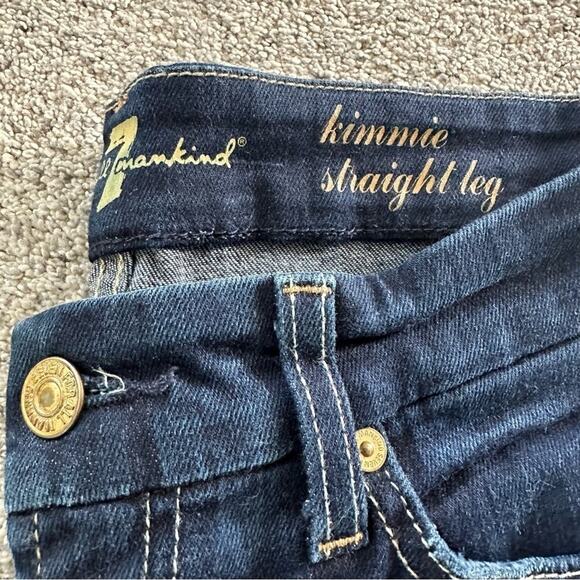 7 For All Mankind Kimmie Straight Leg Raw Hem Jeans - Picture 4 of 6